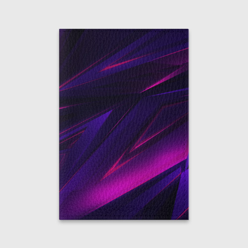 Обложка для паспорта матовая кожа Geometry stripes neon