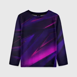 Детский лонгслив 3D Geometry stripes neon