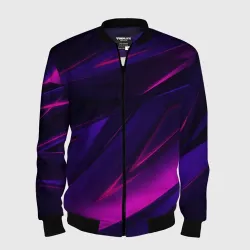 Мужской бомбер 3D Geometry stripes neon