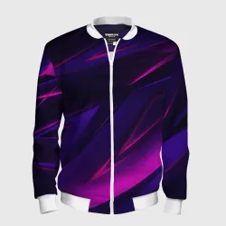 Мужской бомбер 3D Geometry stripes neon