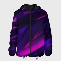 Мужская куртка 3D Geometry stripes neon