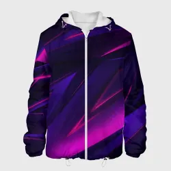 Мужская куртка 3D Geometry stripes neon