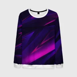 Мужской свитшот 3D Geometry stripes neon
