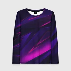 Женский лонгслив 3D Geometry stripes neon