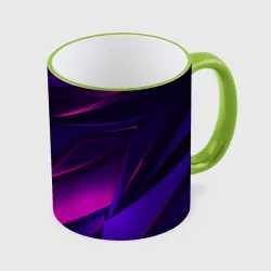 Кружка с полной запечаткой Geometry stripes neon