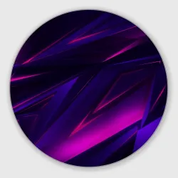 Круглый коврик для мышки Geometry stripes neon