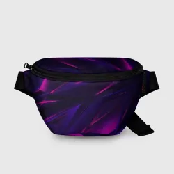 Поясная сумка 3D Geometry stripes neon