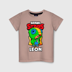 Детская футболка хлопок Brawl Stars Leon