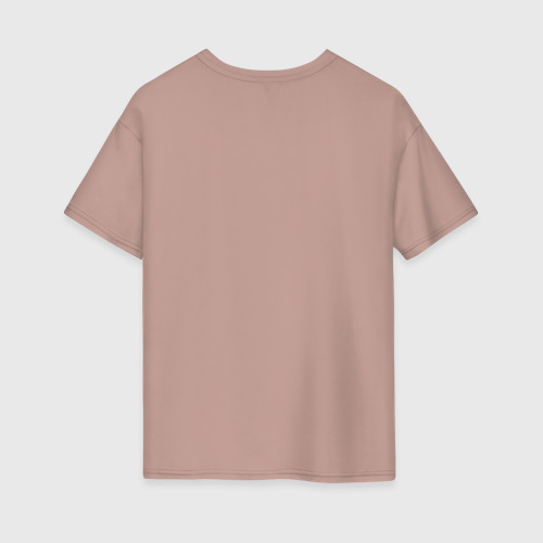 Женская футболка хлопок Oversize с принтом Brawl Stars Leon, вид сзади #1