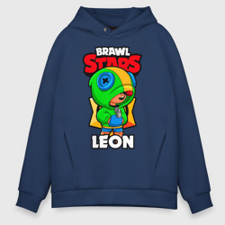 Мужское худи Oversize хлопок Brawl Stars Leon