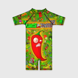 Детский купальный костюм 3D Plants vs Zombies