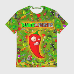 Мужская футболка 3D Plants vs Zombies
