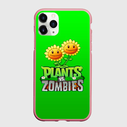 Чехол для iPhone 11 Pro Max матовый Plants vs zombies