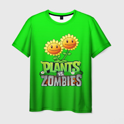 Мужская футболка 3D Plants vs zombies