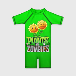 Детский купальный костюм 3D Plants vs zombies