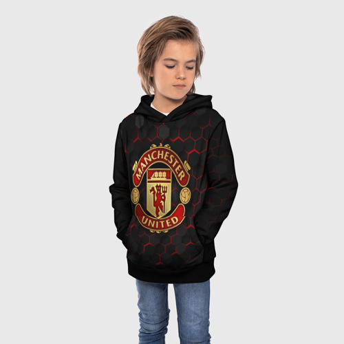 Детская толстовка 3D Манчестер Юнайтед, цвет черный - фото 3