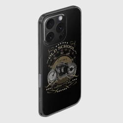 Чехол для iPhone 16 Pro силиконовый с защитой камеры Old school custom bike - фото 2