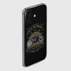 Чехол для iPhone 16 силиконовый с защитой камеры Old school custom bike - фото 2
