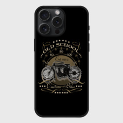 Чехол силиконовый для Apple iPhone 15 Pro Мax матовый Old school custom bike