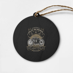 Деревянная игрушка круг Old school custom bike