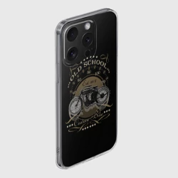 Чехол для iPhone 15 Pro Max силиконовый с защитой камеры Old school custom bike - фото 2