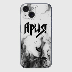 Чехол для iPhone 15 силиконовый с защитой камеры Ария