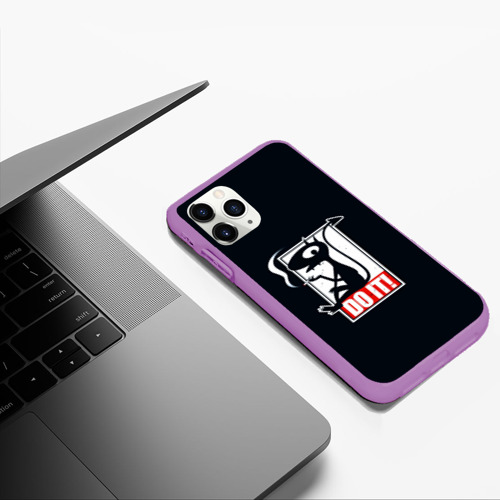 Чехол для iPhone 11 Pro Max матовый Disenchantment: do IT!, цвет фиолетовый - фото 5