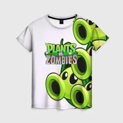 Женская футболка 3D Растения против зомби