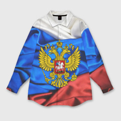 Женская рубашка oversize 3D Россия