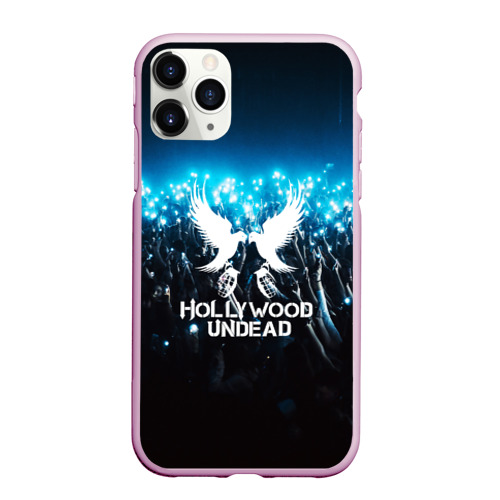 Чехол для iPhone 11 Pro Max матовый Hollywood Undead, цвет розовый