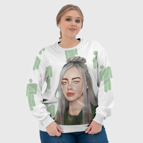 Женский свитшот 3D BILLIE EILISH, цвет 3D печать - фото 6