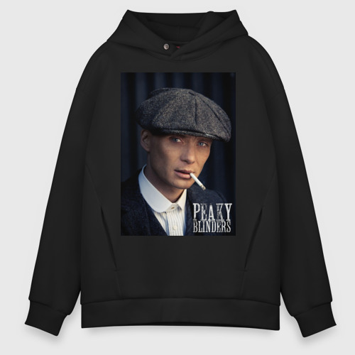 Мужское худи Oversize хлопок Peaky Blinders, цвет черный