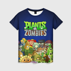 Женская футболка 3D Plants vs zombies