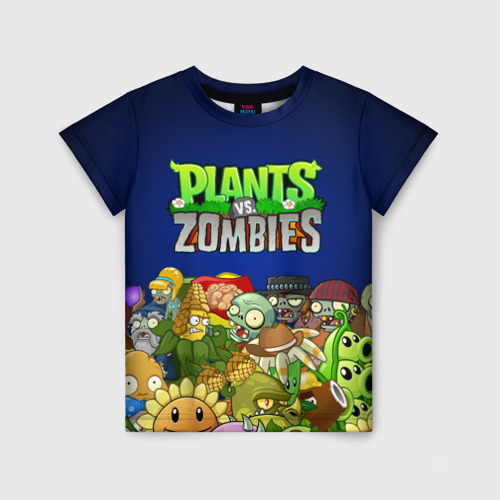 Детская футболка 3D Plants vs zombies, цвет 3D печать