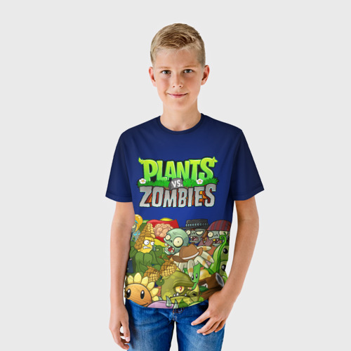 Детская футболка 3D Plants vs zombies, цвет 3D печать - фото 3