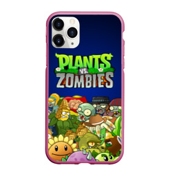 Чехол для iPhone 11 Pro Max матовый Plants vs zombies