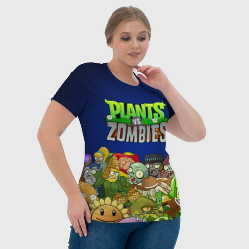 Женская футболка 3D Plants vs zombies, цвет 3D печать - фото 6