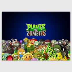 Поздравительная открытка Plants vs zombies