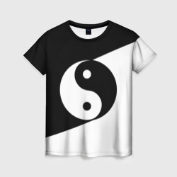 Женская футболка 3D Инь - янь #1