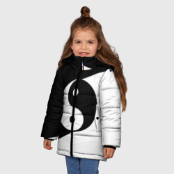 Зимняя куртка для девочек 3D Инь - янь #1 - фото 2