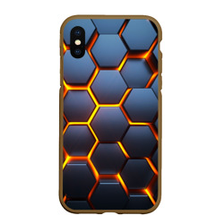 Чехол для iPhone XS Max матовый 3D бронь