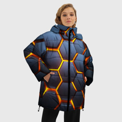 Женская зимняя куртка Oversize 3D бронь - фото 2