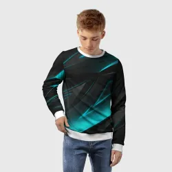 Детский свитшот 3D Geometry stripes neon - фото 2