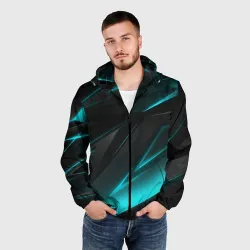 Мужская ветровка 3D Geometry stripes neon - фото 2