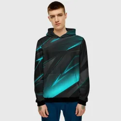 Мужская толстовка 3D Geometry stripes neon - фото 2
