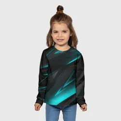 Детский лонгслив 3D Geometry stripes neon - фото 2