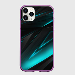 Чехол для iPhone 11 Pro матовый Geometry stripes neon