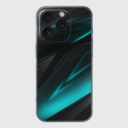 Чехол для iPhone 16 Pro Max силиконовый с защитой камеры Geometry stripes neon