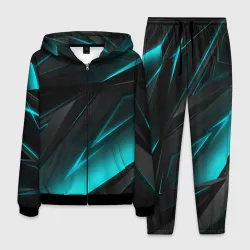 Мужской костюм 3D Geometry stripes neon