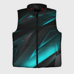 Мужской жилет утепленный 3D Geometry stripes neon